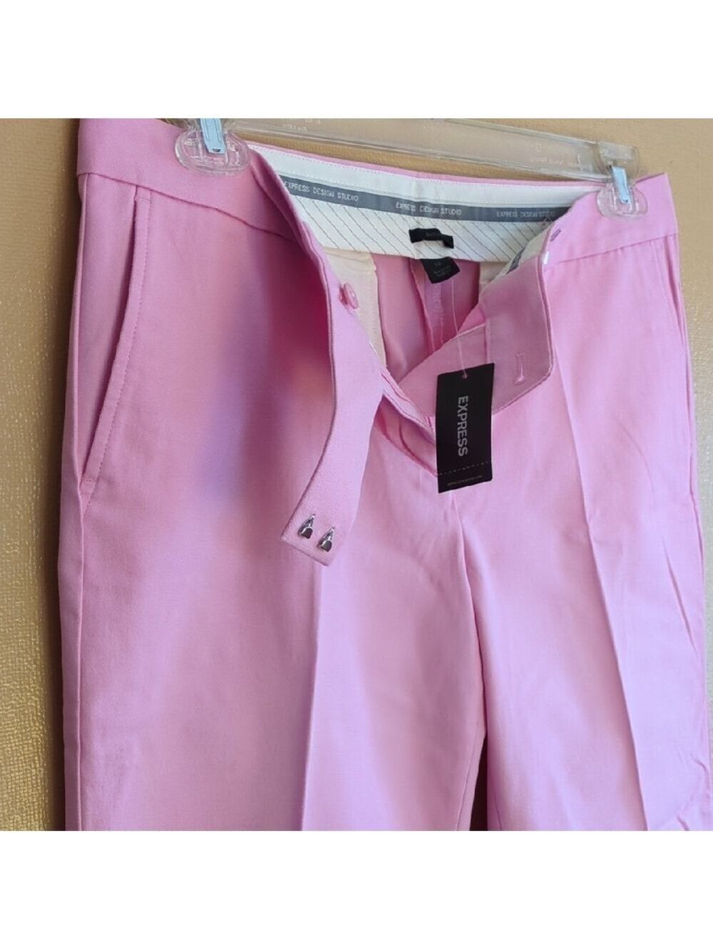 NWT Express Design Studio Pink Editor Pants, Size 12 - Picture 5 of 13